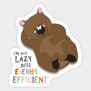 Lazy wombat Sticker